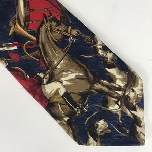 Bolgheri Silk Foxhunting Equestrian Hounds Tie